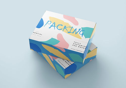 时尚产品设计纸盒包装盒礼品袋纸袋VI样机效果图提案 PSD源文件 淘宝网 包装样机